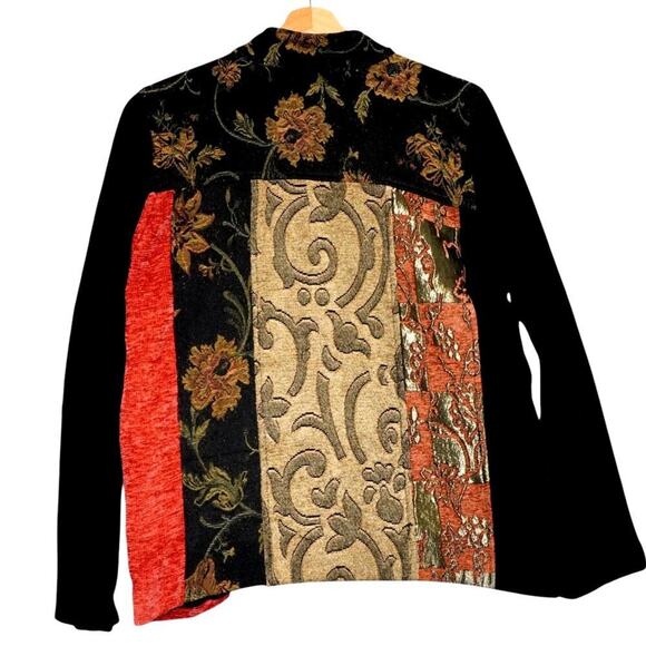 Dressbarn Embroidered Tapestry Patchwork Boho Artsy Statement Layer – Size L - Picture 7 of 8